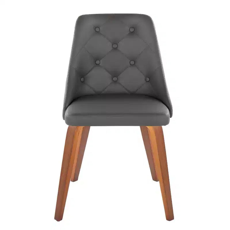 Lot de 2 chaises de salle à manger Marche : capitonnées, pieds en bois - LumiSource