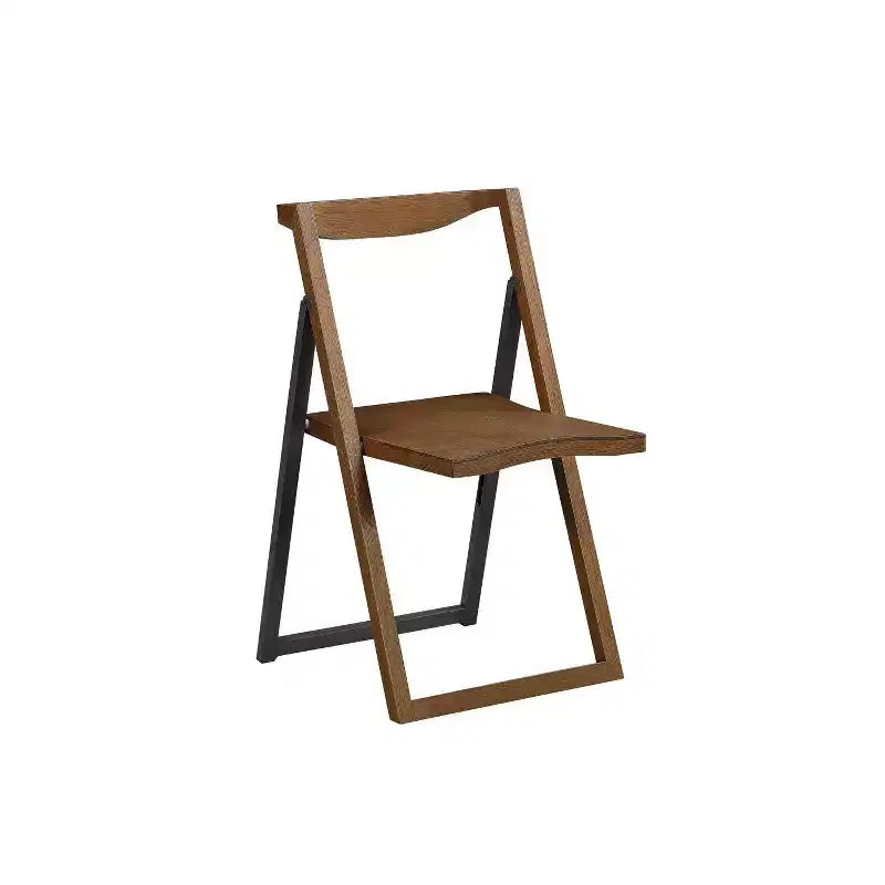 Lot de 2 chaises pliantes Sydney Chestnut à brosse métallique – Boraam : style scandinave, cadre en bois, aucun assemblage requis