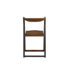 Lot de 2 chaises pliantes Sydney Chestnut à brosse métallique – Boraam : style scandinave, cadre en bois, aucun assemblage requis