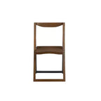 Lot de 2 chaises pliantes Sydney Chestnut à brosse métallique – Boraam : style scandinave, cadre en bois, aucun assemblage requis