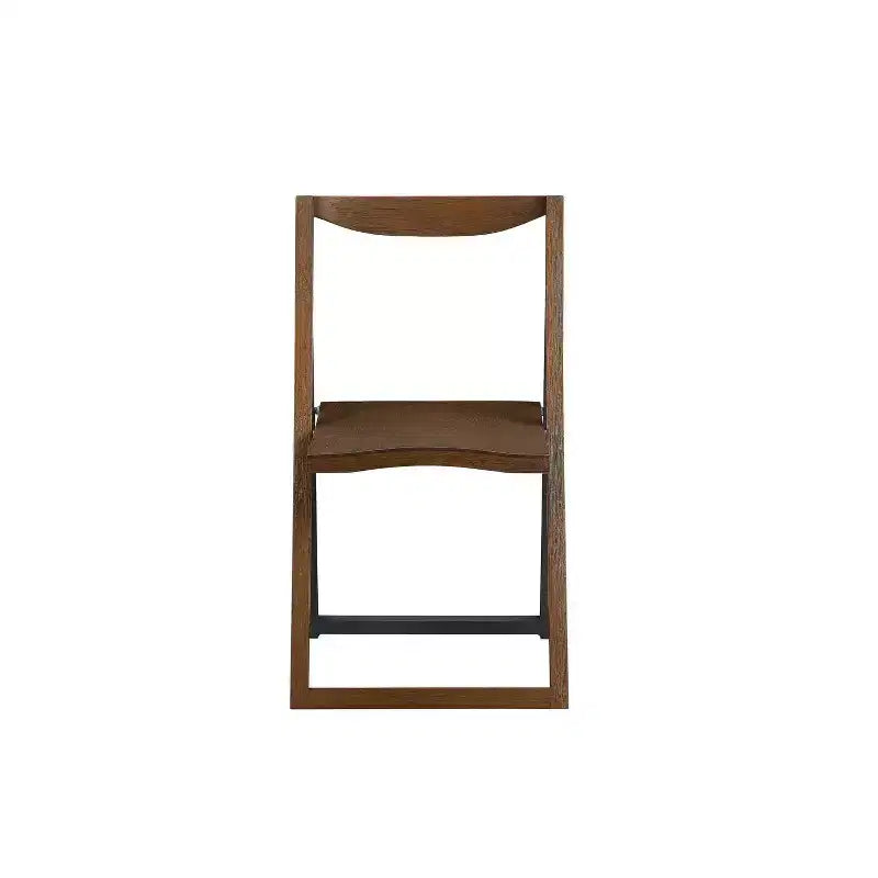Lot de 2 chaises pliantes Sydney Chestnut à brosse métallique – Boraam : style scandinave, cadre en bois, aucun assemblage requis