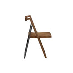 Lot de 2 chaises pliantes Sydney Chestnut à brosse métallique – Boraam : style scandinave, cadre en bois, aucun assemblage requis