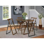 Lot de 2 chaises pliantes Sydney Chestnut à brosse métallique – Boraam : style scandinave, cadre en bois, aucun assemblage requis