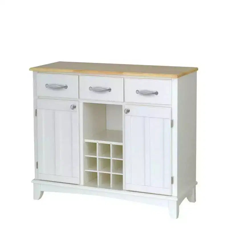 Buffet type vaisselier Bois/Blanc/Naturel - Home Styles