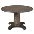 angelo:HOME Ariane Round Pedestal Dining Table Gray: Vintage Style, 4-Seater