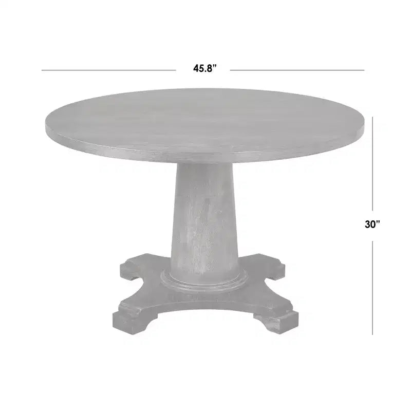 angelo:TABLE À MANGER RONDE SUR PIED Ariane Gris: Style Vintage, 4 Places