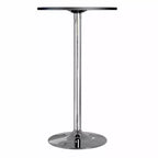 Table ronde de bar 24" Spectrum avec pieds en métal noir - Winsome : Piètement chromé, plateau MDF, style contemporain