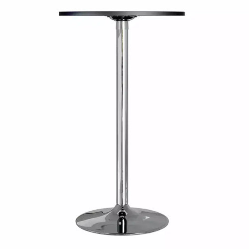 Table ronde de bar 24" Spectrum avec pieds en métal noir - Winsome : Piètement chromé, plateau MDF, style contemporain