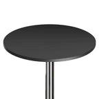 Table ronde de bar 24" Spectrum avec pieds en métal noir - Winsome : Piètement chromé, plateau MDF, style contemporain