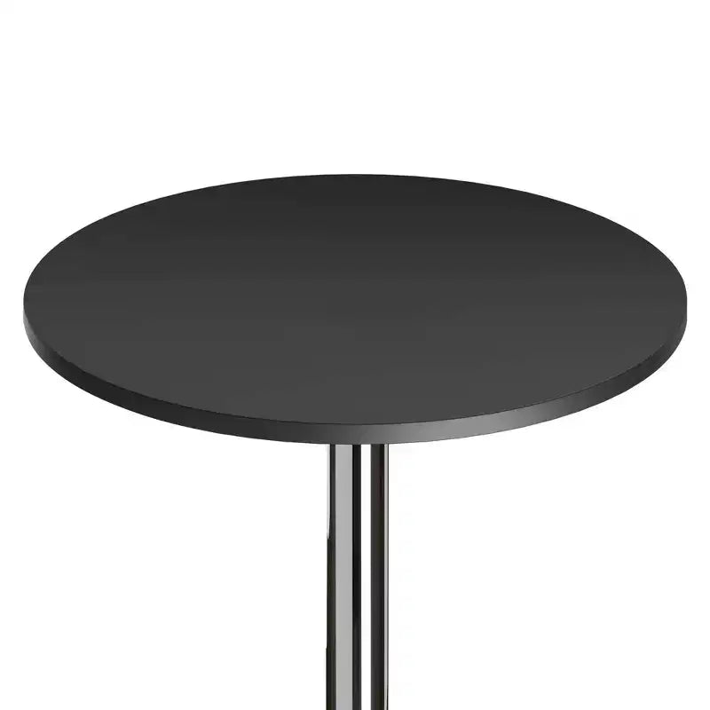 Table ronde de bar 24" Spectrum avec pieds en métal noir - Winsome : Piètement chromé, plateau MDF, style contemporain