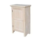 36" Single Jelly Cabinet Unfinished - International Concepts: Solid Wood, 2 Shelves, Rubberwood