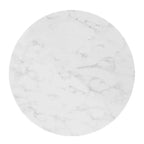 Table à manger en marbre artificiel Zinque 36 po Or/Blanc - Modway : Moderne du milieu du siècle, Non-extensible, Piètement en métal