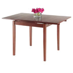 Table à manger extensible Pulman bois/noyer - Winsome : Hêtre massif, milieu de siècle moderne, 4 places
