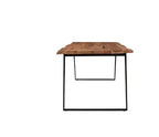 Table à manger en bois massif Live Edge 80" marron - Timbergirl