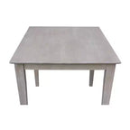 Table de salle à manger 3 pièces en bois massif 30"x30" et 2 chaises Emily, Taupe Gris Lavé - International Concepts : Hévéa, Carrée, Non-Extensible