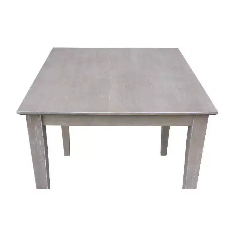 Table de salle à manger 3 pièces en bois massif 30"x30" et 2 chaises Emily, Taupe Gris Lavé - International Concepts : Hévéa, Carrée, Non-Extensible