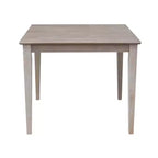 36"x36" Solid Wood Dining Table Washed Gray Taupe - International Concepts
