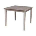 Table à manger en bois massif 36 po x 36 po Taupe gris délavé - International Concepts