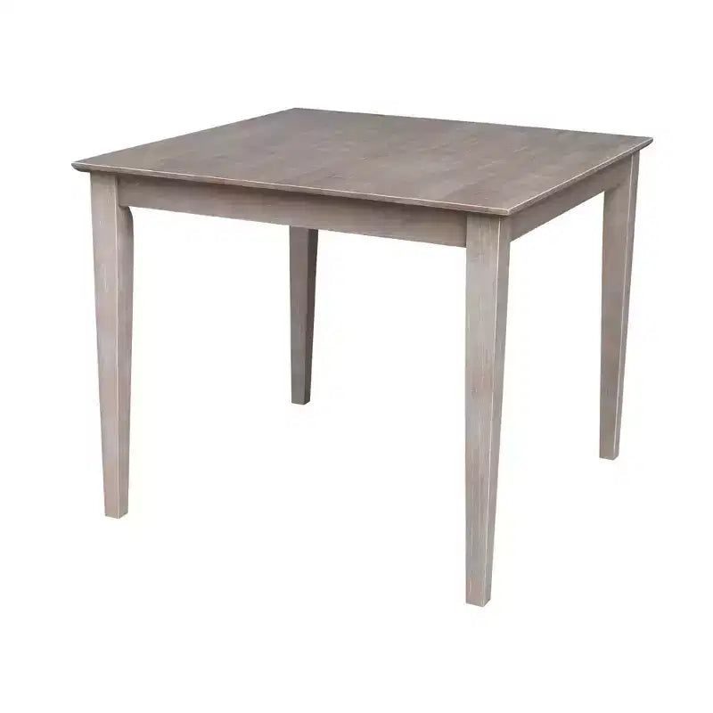 Table à manger en bois massif 36 po x 36 po Taupe gris délavé - International Concepts