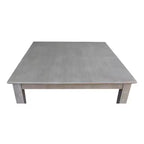 Table à manger en bois massif 36 po x 36 po Taupe gris délavé - International Concepts