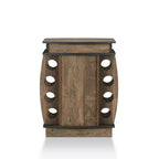 24/7 Shop At Home Mini bar Bundti avec casier à vin 8 bouteilles en chêne recyclé : Étagère réglable, meuble de rangement en MDF