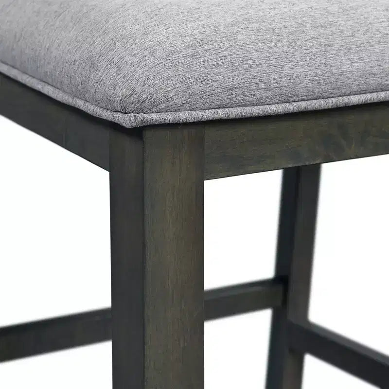Ensemble de salle à manger 5 pièces Taylor hauteur comptoir avec étagère et chaises en similicuir - Picket House Furnishings