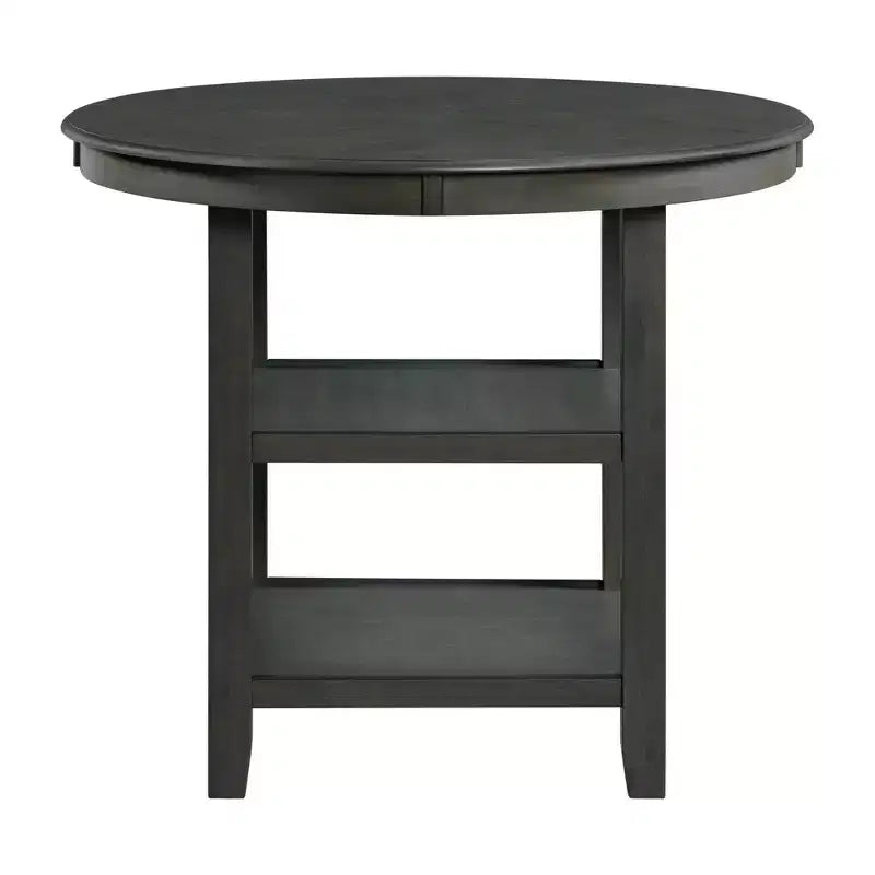 Ensemble de salle à manger 5 pièces Taylor hauteur comptoir avec étagère et chaises en similicuir - Picket House Furnishings