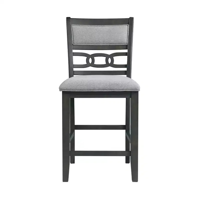 Ensemble de salle à manger 5 pièces Taylor hauteur comptoir avec étagère et chaises en similicuir - Picket House Furnishings