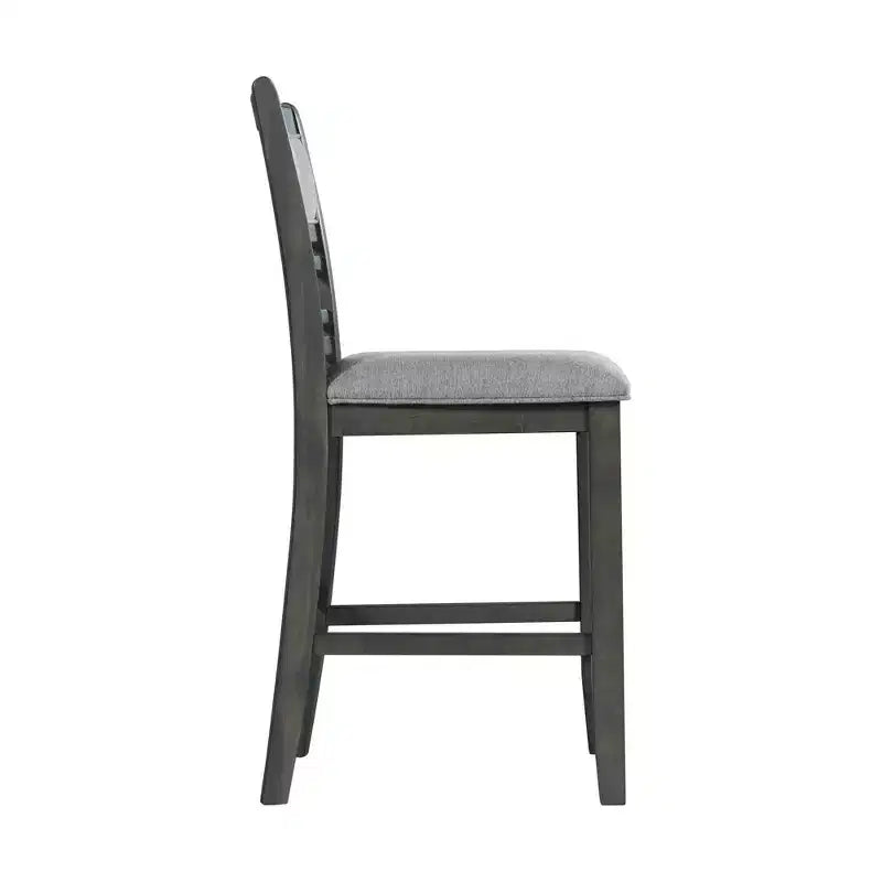 Ensemble de salle à manger 5 pièces Taylor hauteur comptoir avec étagère et chaises en similicuir - Picket House Furnishings