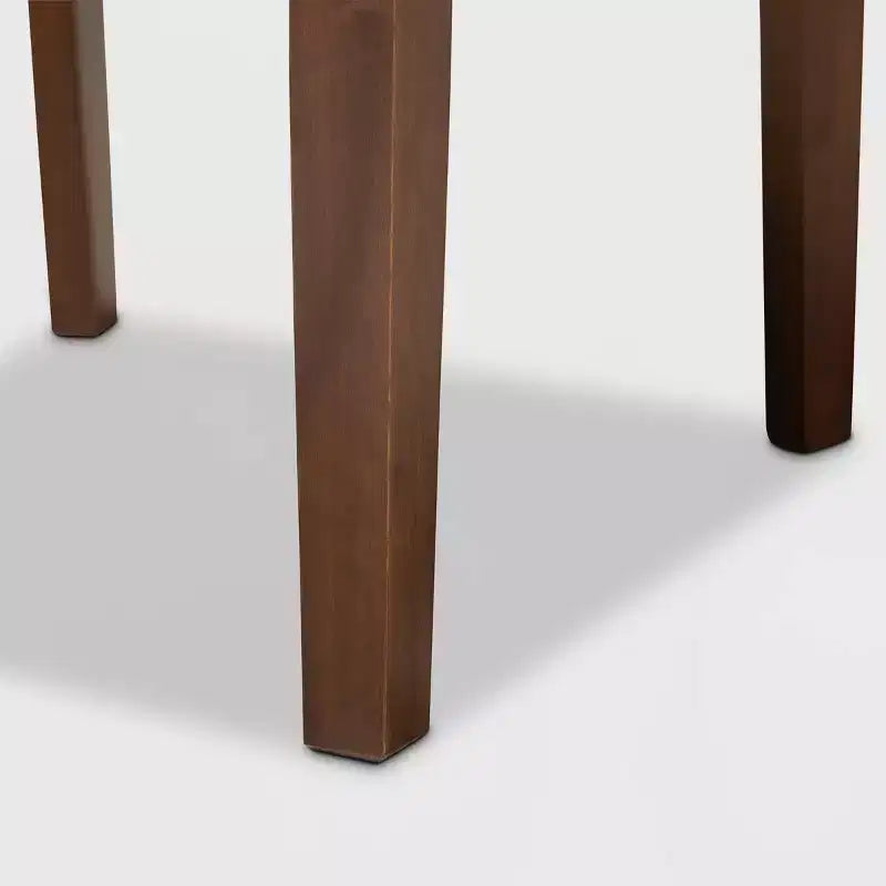 Ensemble de salle à manger 5 pièces en tissu Caron et bois, gris/noyer - Baxton Studio : Table moderne en bois d'hévéa et 4 chaises sans accoudoirs rembourrées