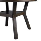 Ensemble de salle à manger 5 pièces Taylor hauteur standard 4 chaises latérales en similicuir Noyer - Picket House Furnishings : Table ronde, Structure en bois d'hévéa, Rembourrage en mousse