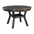 Ensemble de salle à manger 5 pièces Taylor hauteur standard 4 chaises latérales en similicuir Noyer - Picket House Furnishings : Table ronde, Structure en bois d'hévéa, Rembourrage en mousse