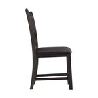 Ensemble de salle à manger 5 pièces Taylor hauteur standard 4 chaises latérales en similicuir Noyer - Picket House Furnishings : Table ronde, Structure en bois d'hévéa, Rembourrage en mousse