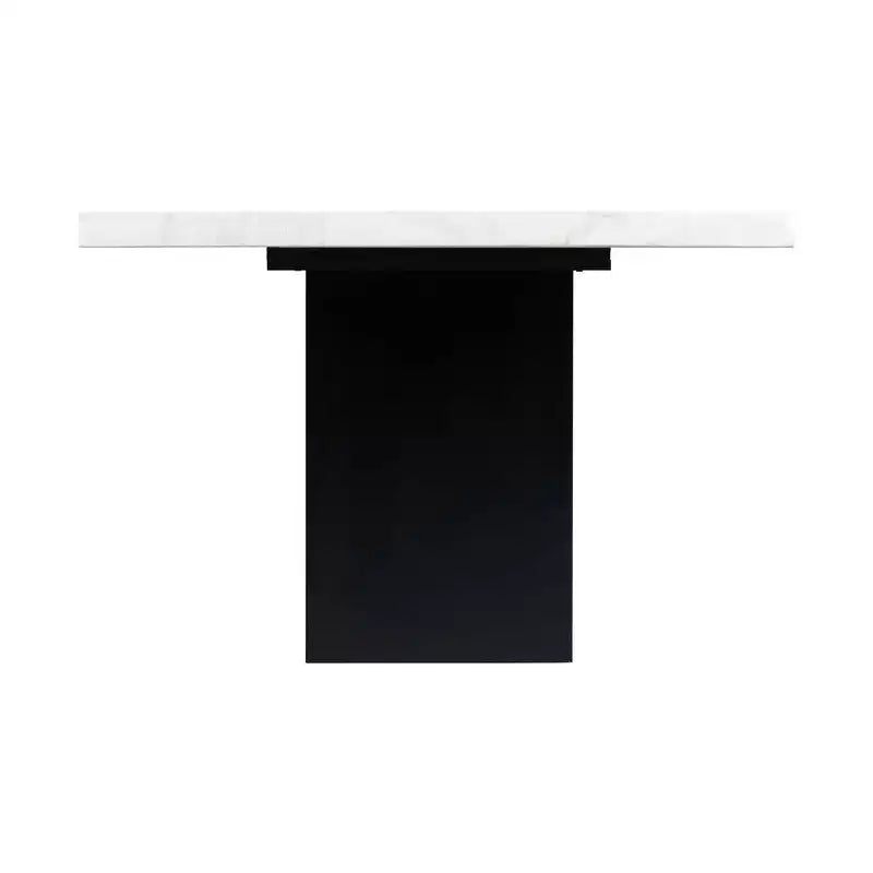 Table à manger hauteur standard Picket House Furnishings Willow Marble Blanche : Moderne, 6 places, MDF et placage bois