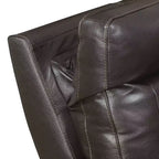 Fauteuil inclinable électrique Coachella marron : Accent contemporain avec port USB, mousse haute densité, finition brillante, rembourré