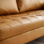 Canapé Modway Valour en Faux Cuir Rembourré Marron - Modway : Milieu du siècle moderne, 4 places, Cadre en bois