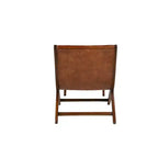 Lot de 2 fauteuils d'appoint traditionnels en teck avec pouf marron - Olivia & May