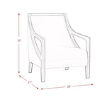 Fauteuil d'appoint Dayna avec cadre marron – Picket House Furnishings