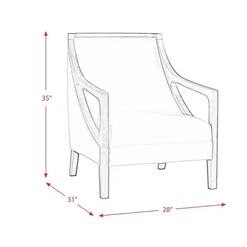 Fauteuil d'appoint Dayna avec cadre marron – Picket House Furnishings