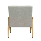 Fauteuil d'appoint en bois gris clair - HomePop : Polyester rembourré, Construction en contreplaqué, Capacité 113 kg