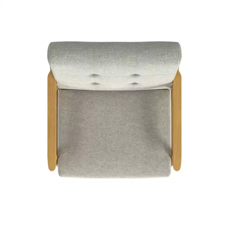 Fauteuil d'appoint en bois gris clair - HomePop : Polyester rembourré, Construction en contreplaqué, Capacité 113 kg
