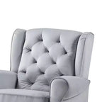 Chaises d'appoint Zeger 35" Tissu gris - Acme Furniture : Pivotantes, coton, structure bois et métal