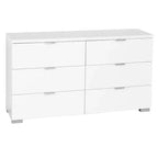 Buylateral Commode à six tiroirs Zuri Blanche