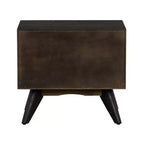 Table de chevet moderne Baly mi-siècle à 2 tiroirs marron - Armen Living : Table de chevet avec rangement, cadre en bois