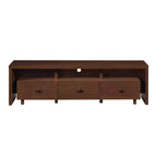 Techni Mobili TV Stand for TVs up to 70" Brown - Hickory: Modern Console with Storage, Matte Finish