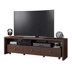 Meuble TV Techni Mobili pour téléviseurs jusqu'à 70" Marron - Hickory : Console moderne avec rangement, finition mate