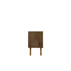 Meuble TV Marcus 5 étagères, style moderne du milieu du siècle, pour TV jusqu'à 65", brun rustique - Manhattan Comfort : Meuble de divertissement, console multimédia