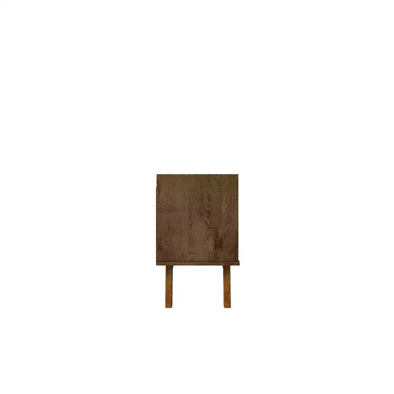 Meuble TV Marcus 5 étagères, style moderne du milieu du siècle, pour TV jusqu'à 65", brun rustique - Manhattan Comfort : Meuble de divertissement, console multimédia