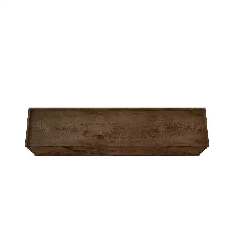 Meuble TV Marcus 5 étagères, style moderne du milieu du siècle, pour TV jusqu'à 65", brun rustique - Manhattan Comfort : Meuble de divertissement, console multimédia