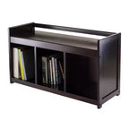 Banc de rangement d'entrée Winsome 4 pièces Addison avec paniers pliants en tissu expresso/beige : Organisateur d'entrée, Sièges de hall